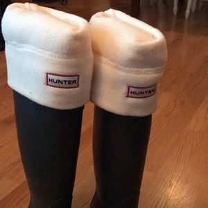 Hunter Original Tall Welly Boot Socks (Cream)